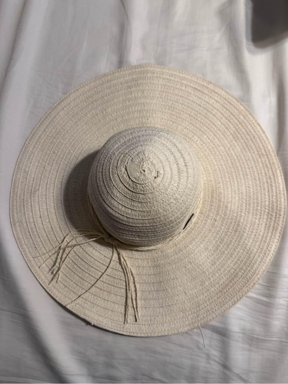 Panama Jack Cream Straw Sun Hat Wide Brim Floppy Summer Beach Resort